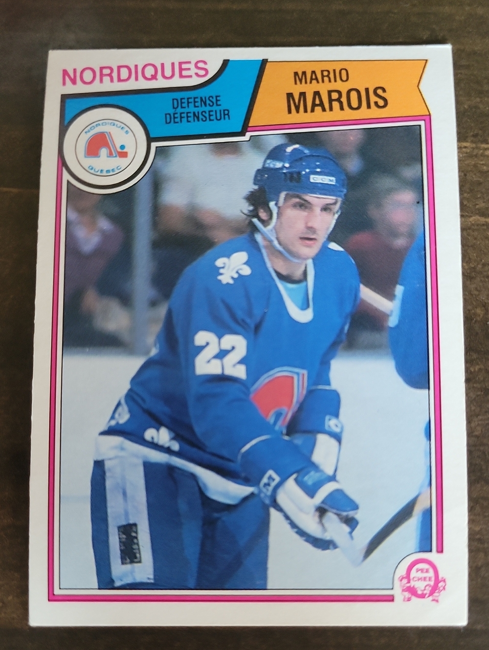 1983/84 OPC Mario Marois Quebec Nordiques Hockey Card - Blue Team Jersey